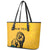 Personalized Sri Lanka Independence Day 1948 Leather Tote Bag Lion With Traditional Sun Face