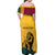 Personalized Sri Lanka Independence Day 1948 Off Shoulder Maxi Dress Lion With Traditional Sun Face - Wonder Print Shop