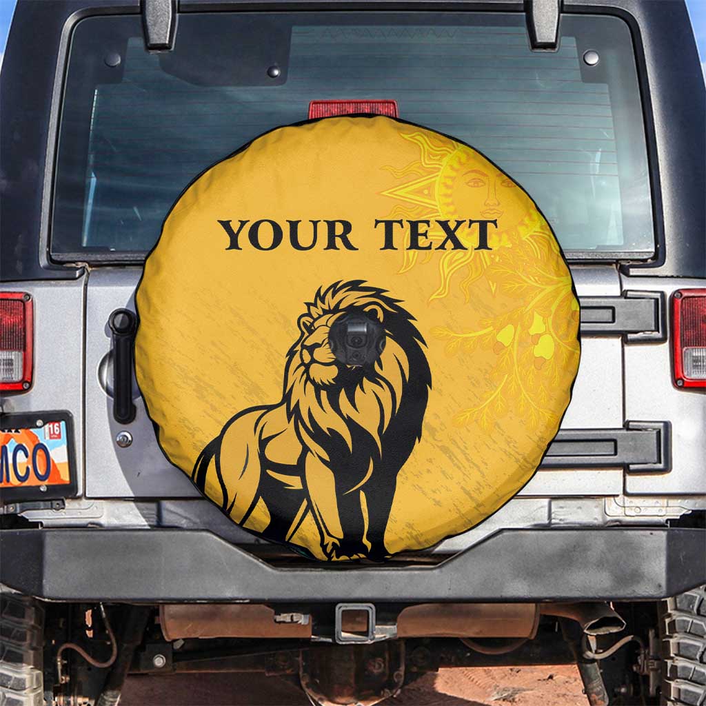 Personalized Sri Lanka Independence Day 1948 Spare Tire Cover Lion With Traditional Sun Face - Wonder Print Shop