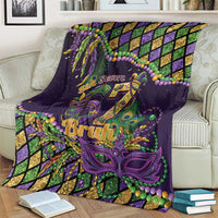 Six Seven Mardi Gras Blanket 67 Carnival Mask Beads - Wonder Print Shop