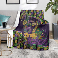 Six Seven Mardi Gras Blanket 67 Carnival Mask Beads - Wonder Print Shop