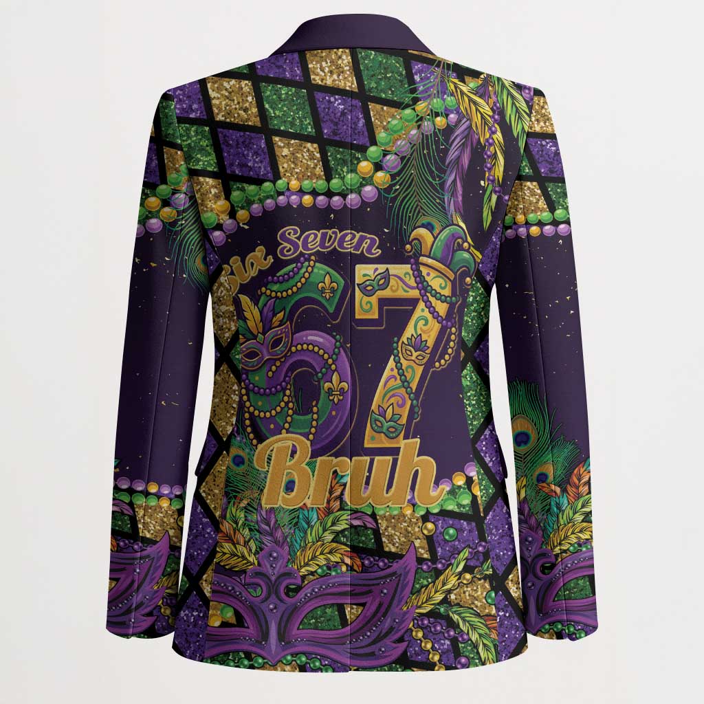 Six Seven Mardi Gras Blazer 67 Carnival Mask Beads - Wonder Print Shop