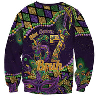 Six Seven Mardi Gras Sweatshirt 67 Carnival Mask Beads - Wonder Print Shop