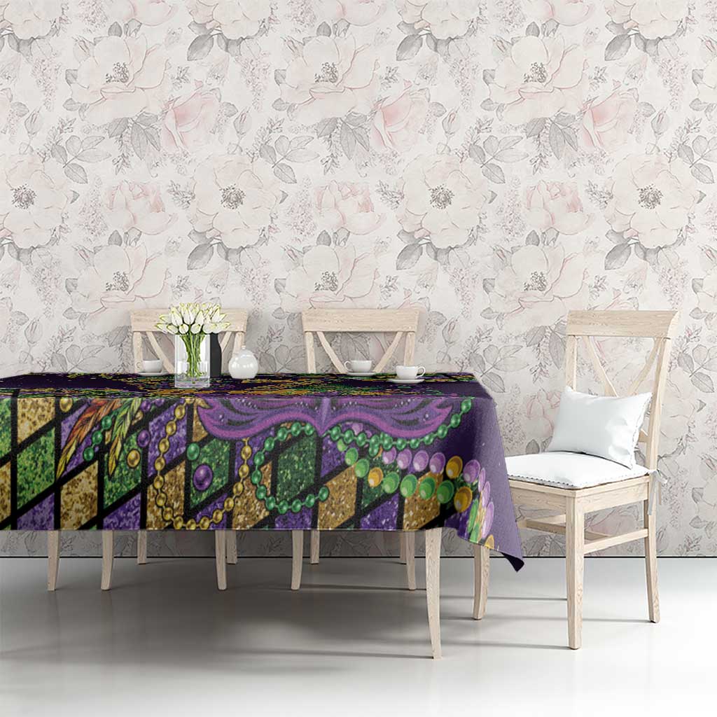 Six Seven Mardi Gras Tablecloth 67 Carnival Mask Beads - Wonder Print Shop