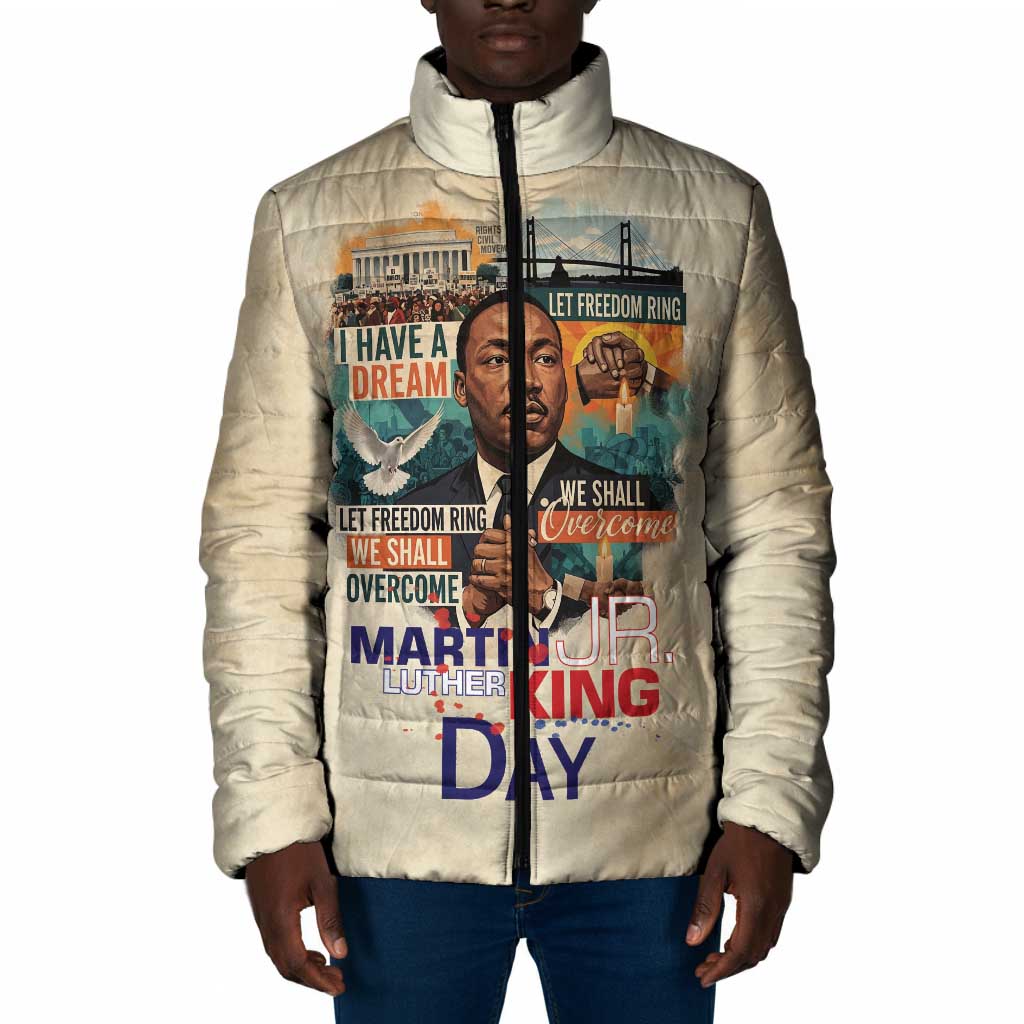 Martin Luther King MLK Padded Jacket I Have a Dream Vintage Art - Wonder Print Shop