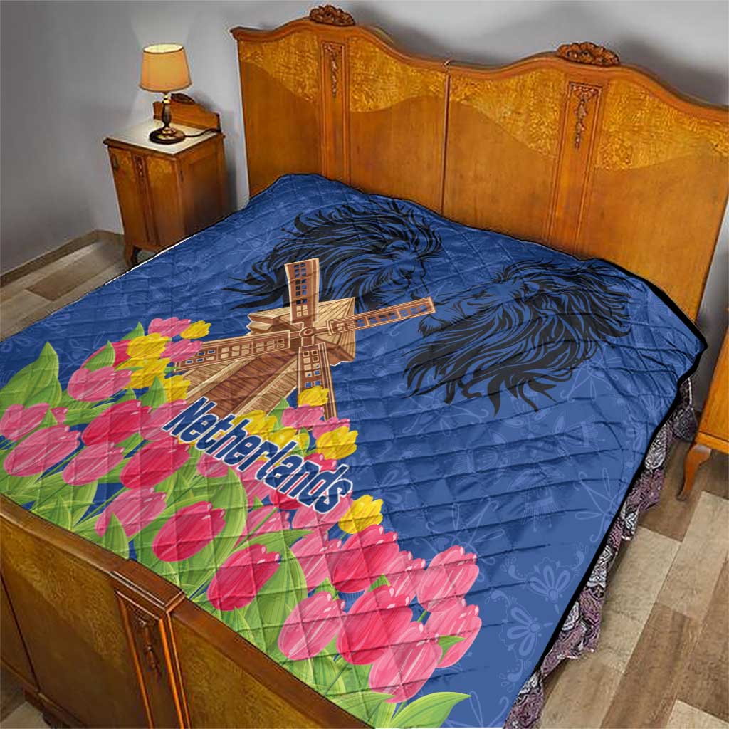 Netherlands Lion Quilt Tulip And Windmill