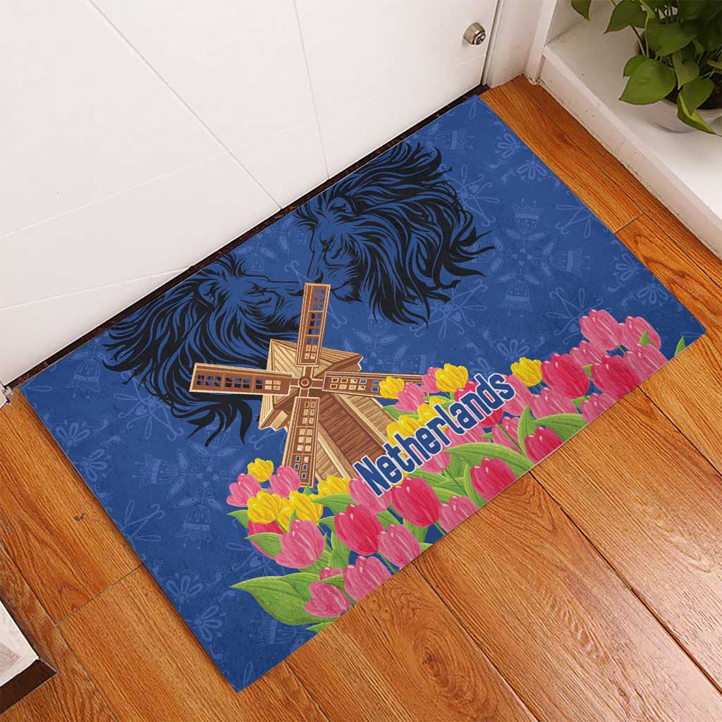 Netherlands Lion Rubber Doormat Tulip And Windmill