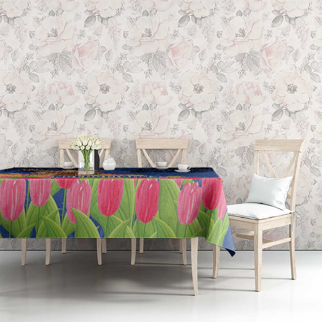 Netherlands Lion Tablecloth Tulip And Windmill