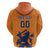Custom Netherlands Football Zip Hoodie Holland Lion