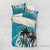 Personalized Saint Kitts and Nevis Coconut Palm Tree Bedding Set - Wonder Print Shop