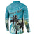 Personalized Saint Kitts and Nevis Coconut Palm Tree Button Sweatshirt - Wonder Print Shop