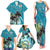 Personalized Saint Kitts and Nevis Coconut Palm Tree Family Matching Tank Maxi Dress and Hawaiian Shirt - Wonder Print Shop