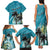 Personalized Saint Kitts and Nevis Coconut Palm Tree Family Matching Tank Maxi Dress and Hawaiian Shirt - Wonder Print Shop