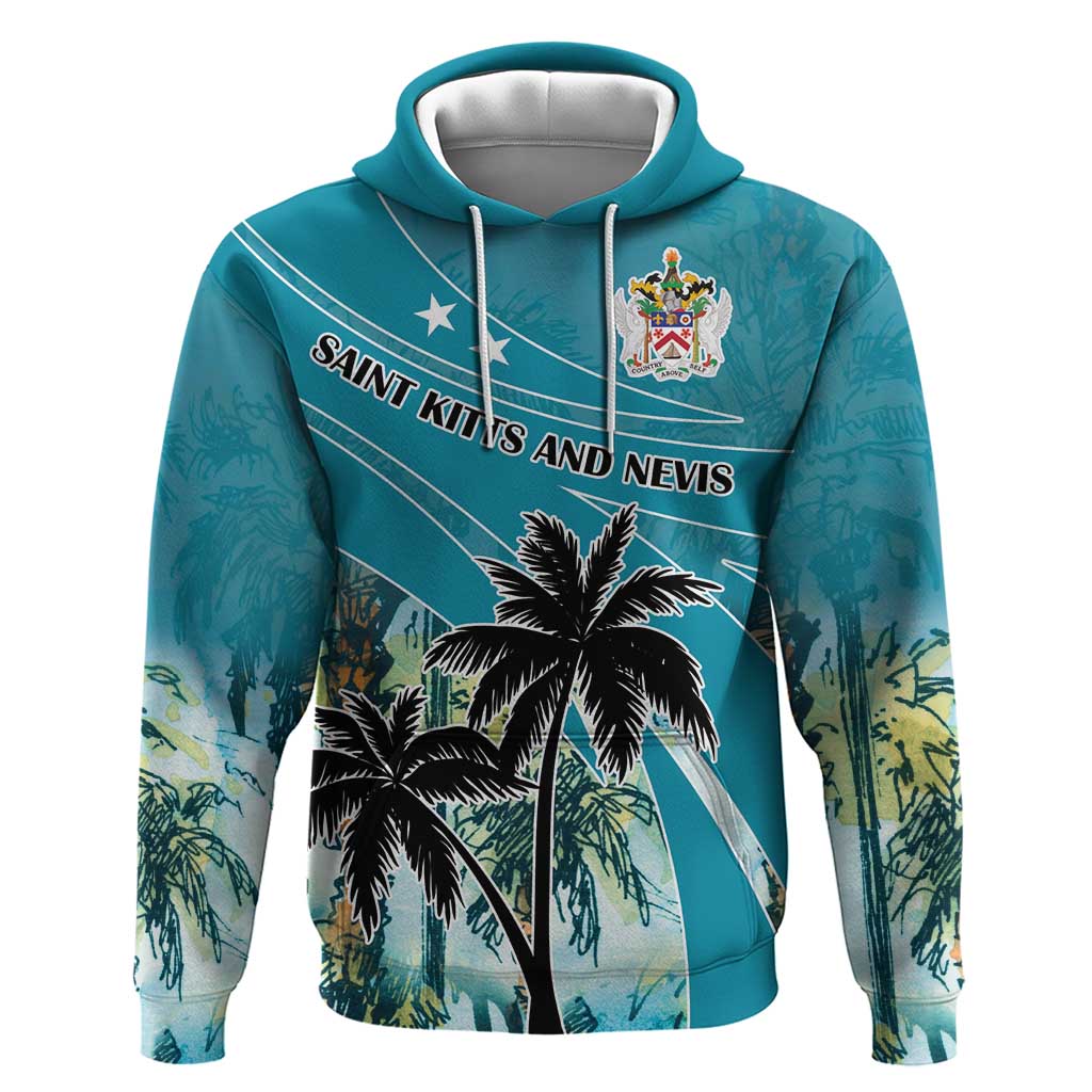 Personalized Saint Kitts and Nevis Coconut Palm Tree Hoodie - Wonder Print Shop