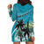 Personalized Saint Kitts and Nevis Coconut Palm Tree Hoodie Dress - Wonder Print Shop