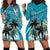 Personalized Saint Kitts and Nevis Coconut Palm Tree Hoodie Dress - Wonder Print Shop