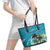 Personalized Saint Kitts and Nevis Coconut Palm Tree Leather Tote Bag