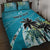 Personalized Saint Kitts and Nevis Coconut Palm Tree Quilt Bed Set - Wonder Print Shop