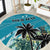 Personalized Saint Kitts and Nevis Coconut Palm Tree Round Carpet