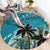 Personalized Saint Kitts and Nevis Coconut Palm Tree Round Carpet