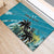 Personalized Saint Kitts and Nevis Coconut Palm Tree Rubber Doormat - Wonder Print Shop