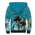 Personalized Saint Kitts and Nevis Coconut Palm Tree Sherpa Hoodie - Wonder Print Shop