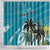 Personalized Saint Kitts and Nevis Coconut Palm Tree Shower Curtain