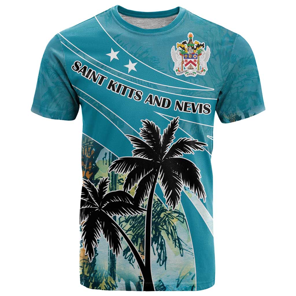 Personalized Saint Kitts and Nevis Coconut Palm Tree T Shirt - Wonder Print Shop