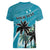 Personalized Saint Kitts and Nevis Coconut Palm Tree Women V-Neck T-Shirt - Wonder Print Shop