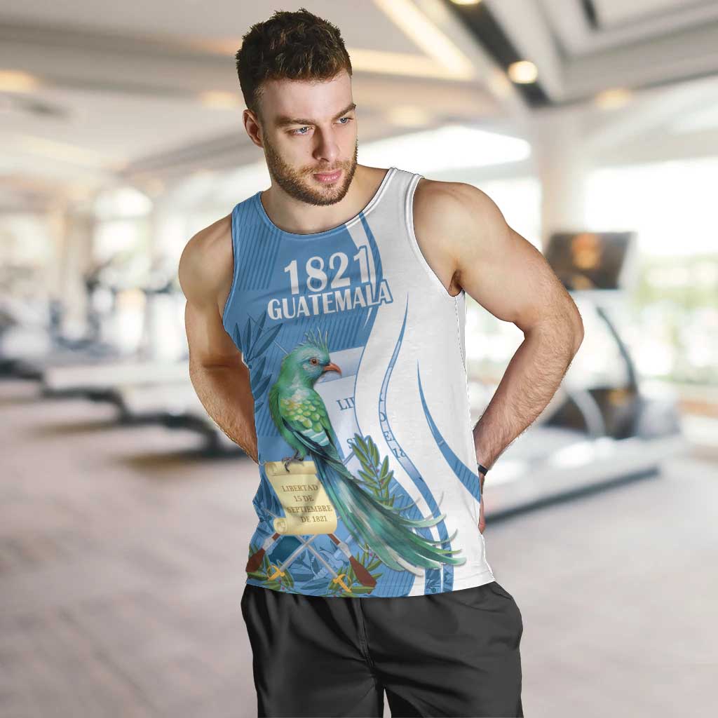 Personalized Guatemala Independence Day Men Tank Top Since 1821 With Quetzal Bird - Wonder Print Shop