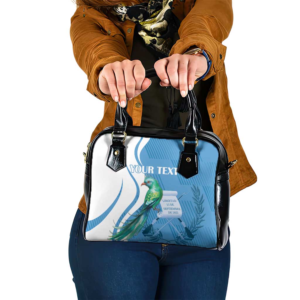 Personalized Guatemala Independence Day Shoulder Handbag Since 1821 With Quetzal Bird