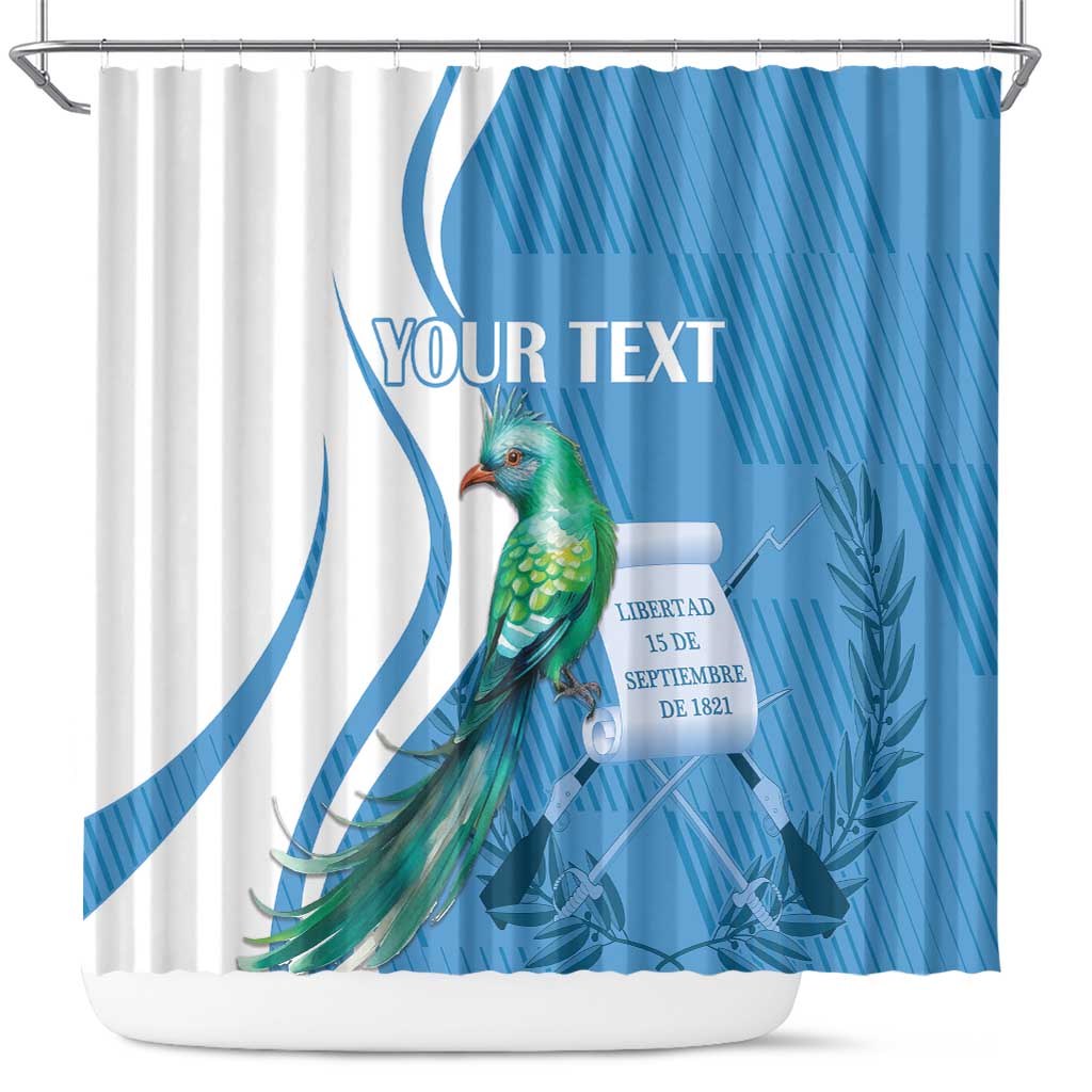 Personalized Guatemala Independence Day Shower Curtain Since 1821 With Quetzal Bird