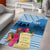 Personalized Guatemala Independence Day Area Rug With Tropical Flower - Wonder Print Shop