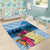 Personalized Guatemala Independence Day Area Rug With Tropical Flower - Wonder Print Shop