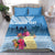 Personalized Guatemala Independence Day Bedding Set With Tropical Flower - Wonder Print Shop