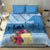 Personalized Guatemala Independence Day Bedding Set With Tropical Flower - Wonder Print Shop