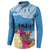 Personalized Guatemala Independence Day Button Sweatshirt With Tropical Flower - Wonder Print Shop