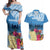 Personalized Guatemala Independence Day Couples Matching Off Shoulder Maxi Dress and Hawaiian Shirt With Tropical Flower - Wonder Print Shop