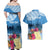 Personalized Guatemala Independence Day Couples Matching Off Shoulder Maxi Dress and Hawaiian Shirt With Tropical Flower - Wonder Print Shop