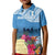 Personalized Guatemala Independence Day Kid Polo Shirt With Tropical Flower - Wonder Print Shop