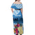 Personalized Guatemala Independence Day Off Shoulder Maxi Dress With Tropical Flower - Wonder Print Shop