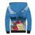 Personalized Guatemala Independence Day Sherpa Hoodie With Tropical Flower - Wonder Print Shop