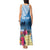 Personalized Guatemala Independence Day Tank Maxi Dress With Tropical Flower - Wonder Print Shop