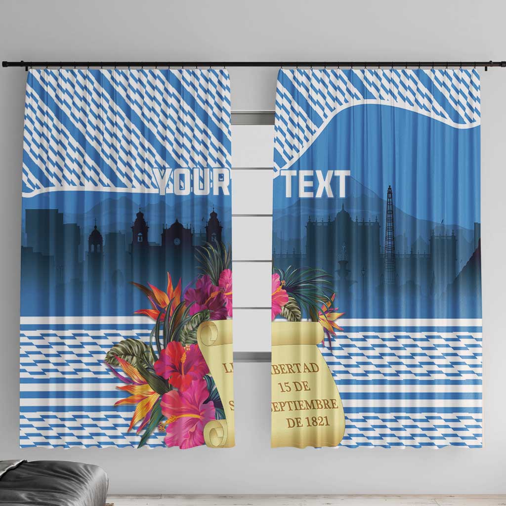 Personalized Guatemala Independence Day Window Curtain With Tropical Flower - Wonder Print Shop