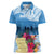 Personalized Guatemala Independence Day Women Polo Shirt With Tropical Flower - Wonder Print Shop