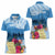 Personalized Guatemala Independence Day Women Polo Shirt With Tropical Flower - Wonder Print Shop