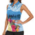 Personalized Guatemala Independence Day Women Sleeveless Polo Shirt With Tropical Flower - Wonder Print Shop