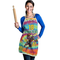 Custom Lithuania Basketball Skeleton 1992 Apron Tie Dye Pattern - Wonder Print Shop