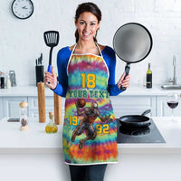 Custom Lithuania Basketball Skeleton 1992 Apron Tie Dye Pattern - Wonder Print Shop
