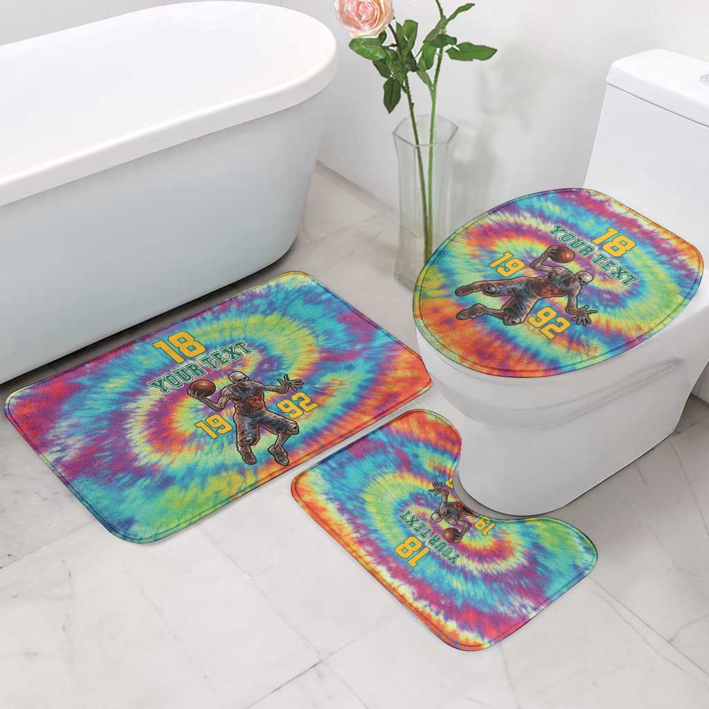 Custom Lithuania Basketball Skeleton 1992 Bathroom Set Tie Dye Pattern - Wonder Print Shop